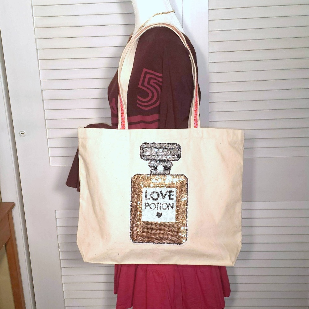 Love Potion & Pinky Cougar Print Tote